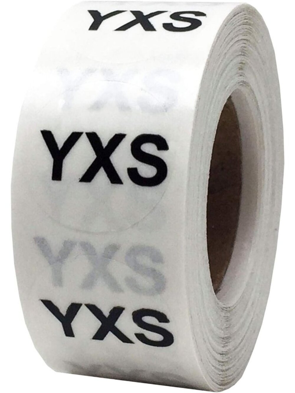 500 Clear Round Size Stickers for Youth Clothing - 3/4 Inch Adhesive Labels